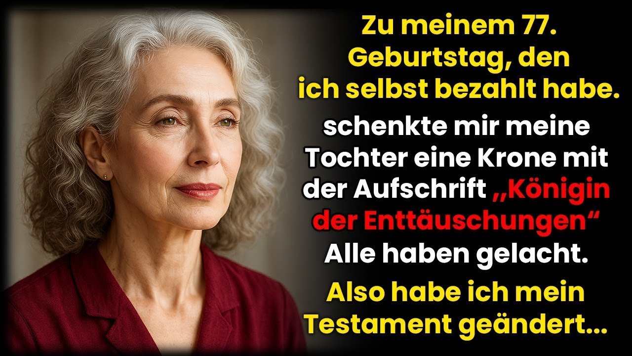 An meinem 77. Geburtstag gab mir meine Tochter eine Krone; ‚Königin der Enttäuschungen