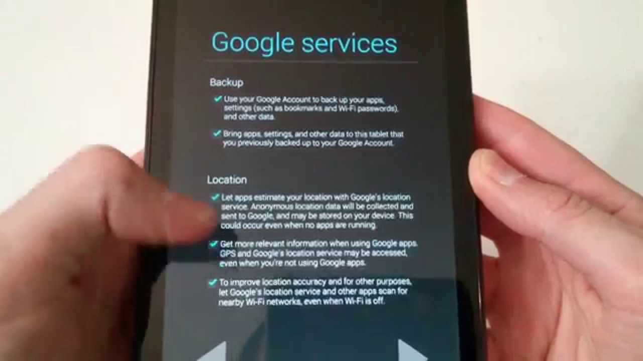 Резервное копирование и восстановление заводских данных Nexus 7