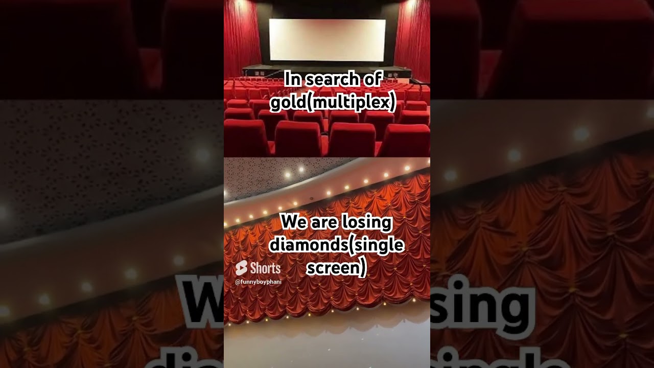 Cinema | single screen | curtains before and after show is an emotion #shorts #trending #cinematic