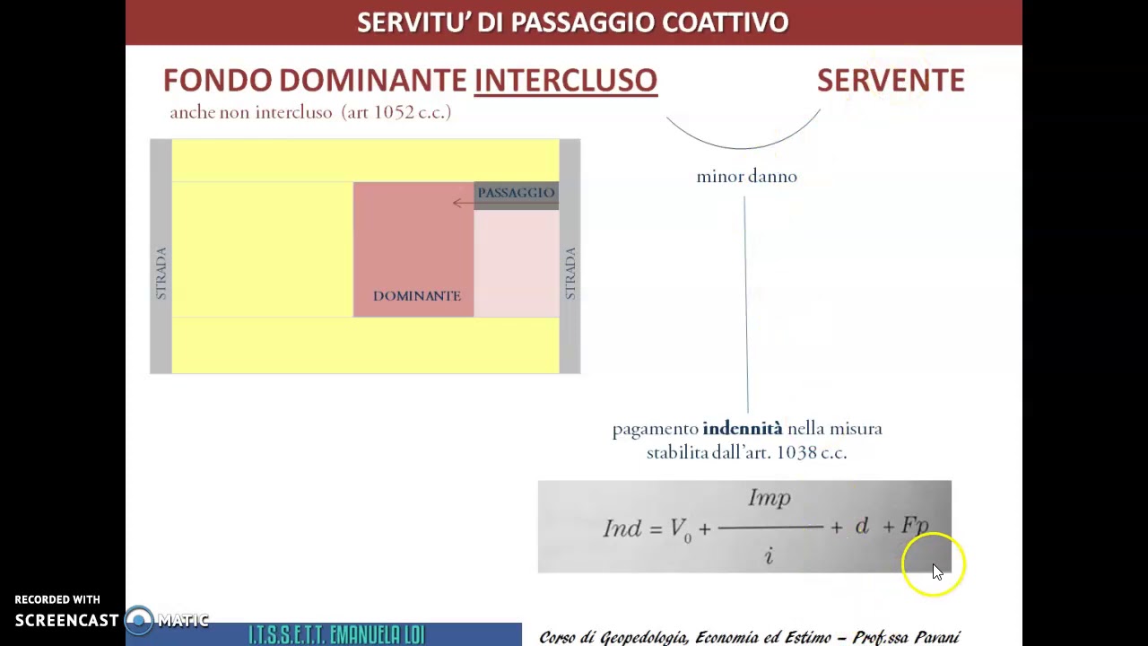 servitù di passaggio coattivo - Le servitù prediali 2