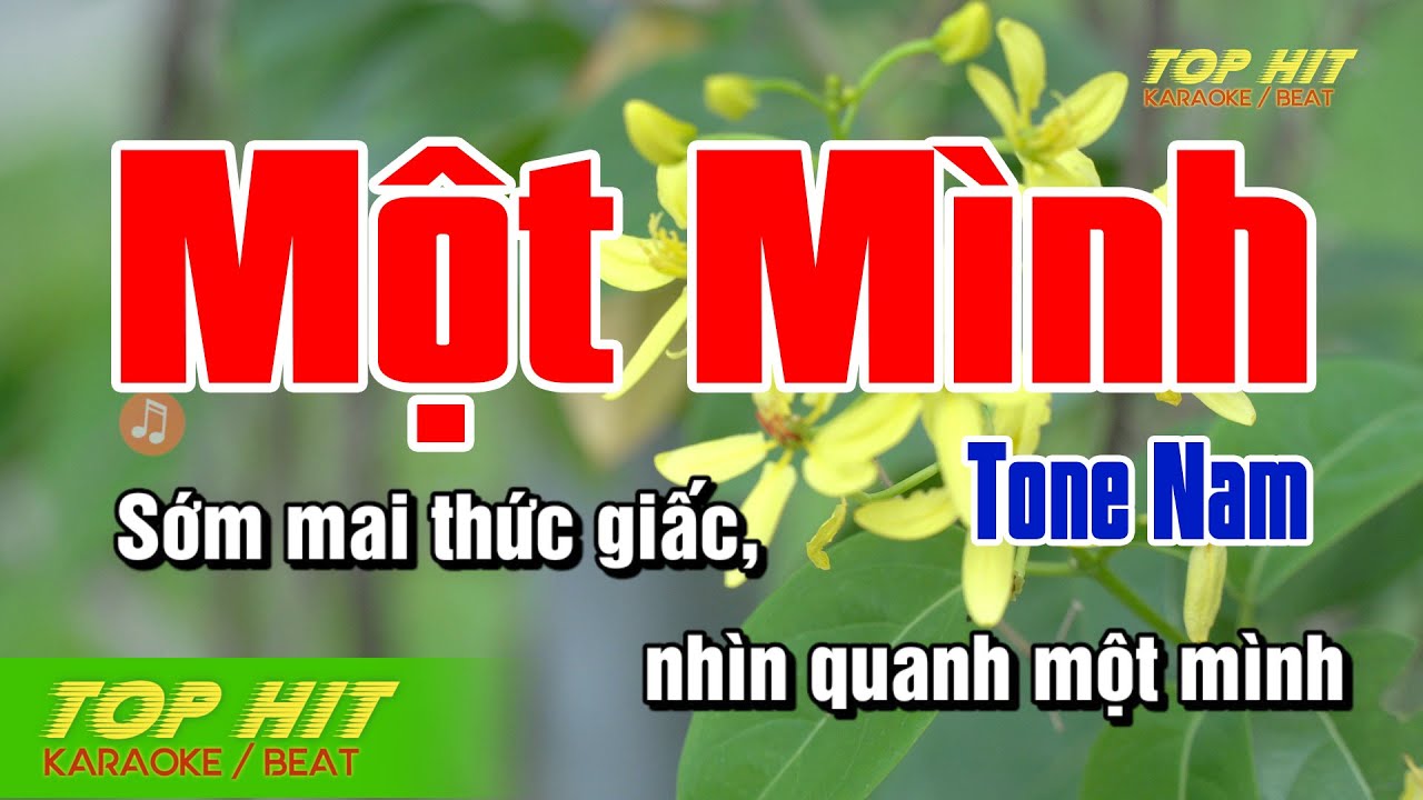 Một Mình Karaoke Tone Nam Nhạc Sống | TOP HIT KARAOKE