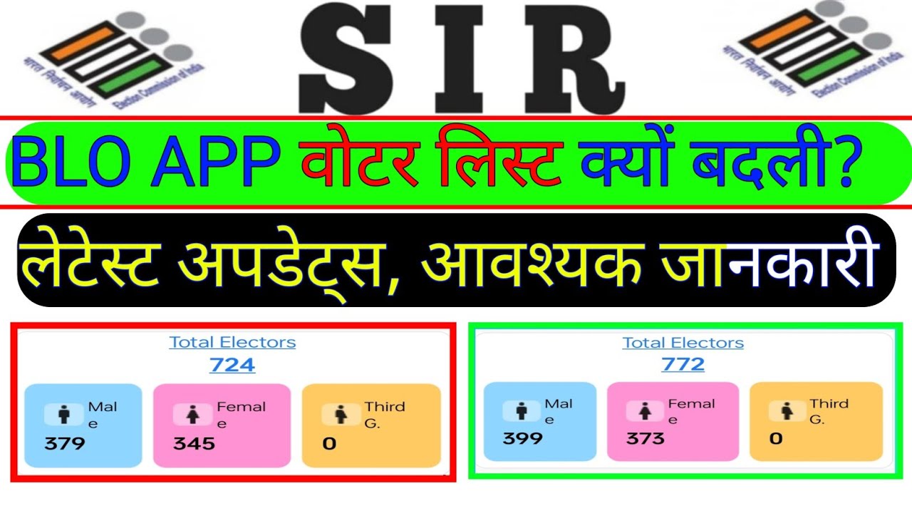 Blo app lattest update l voter list update | blo app New update l Sir 2025 | lattes update  blo app 
