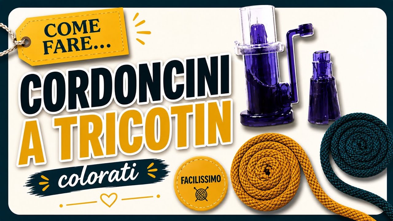 Come fare cordoncini colorati a tricotin | Tutorial facile per uncinetto creativo