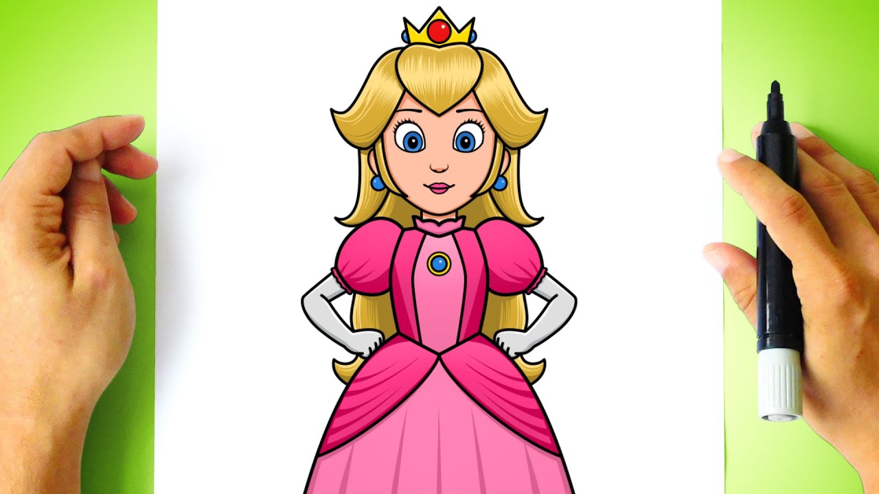 How to DRAW PRINCESS PEACH - The Super Mario Bros. Movie