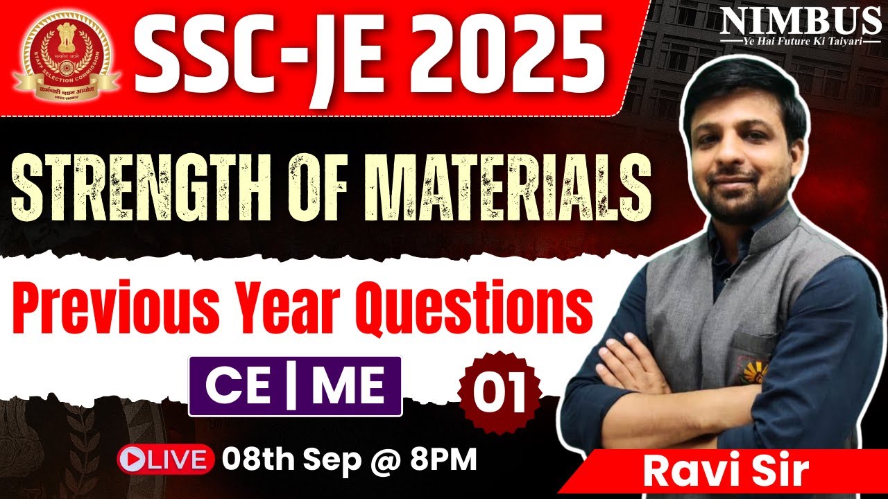 SSC JE 2025 SOM PYQ 🔥 SOM Previous Year Questions for SSC JE 2025 | SOM PYQ with Solutions | Lect-1