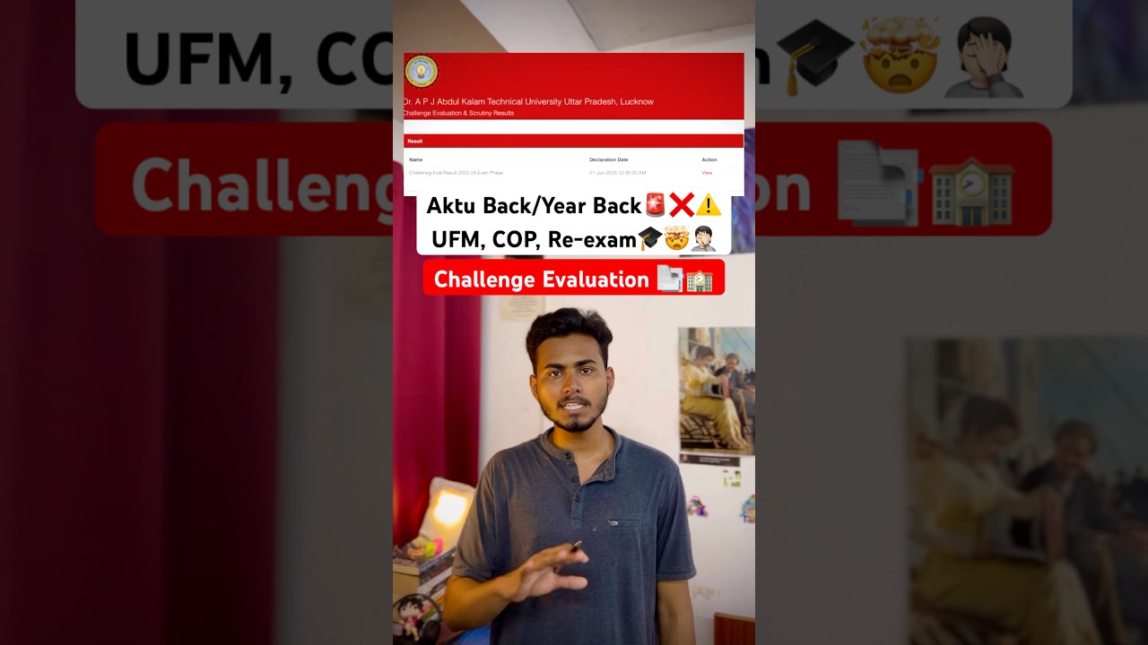 AKTU Back / Year Back 🚨, UFM , COP & Challenge Evaluation 2025❌🤯🔥 Full Update 📑!