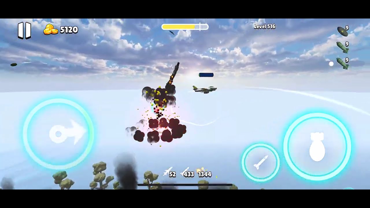 Bomber Ace Level 516 Gameplay – Air Strike, Epic Jet Battles vs Tanks, Planes & Rocket Launchers!