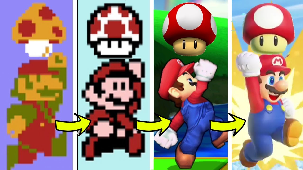 Evolution Of Mario's Super Mushroom (Including Super Mario Bros Wonder: Meetup in Bellabel Park)