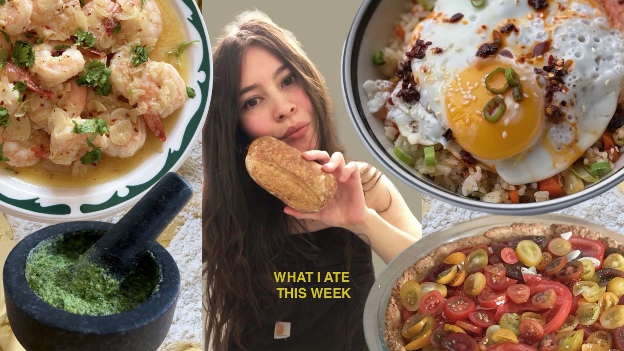 What I Ate This Week 🍅🧄🍳 cook in my tiny kitchen with me