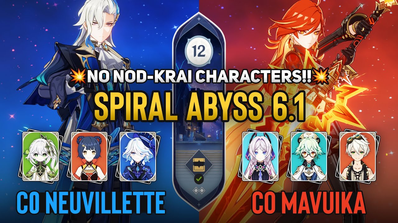 NEW Spiral Abyss 6.1 WITHOUT NOD-KRAI! C0 Neuvillette & C0 Mavuika | Genshin Impact