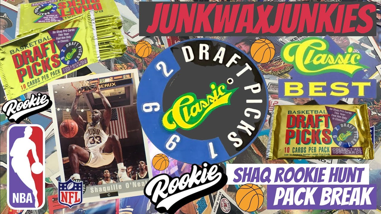 Classic 1992 Draft Picks Basketball Pack break Shaq Rookie and Hall Of Fame Player Shaq Auto Hunt