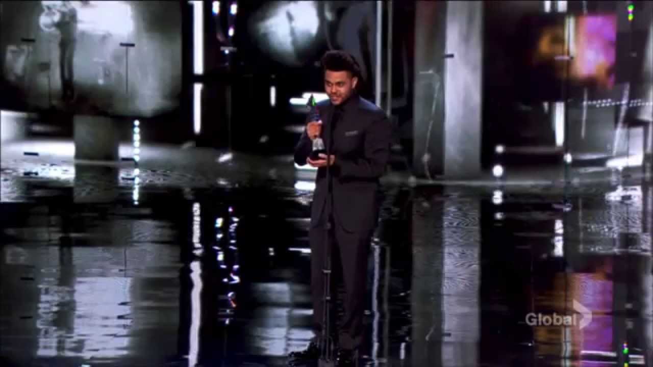 Canada's Walk Of Fame 2014 The Weeknd receives the Allan Slaight award on TV!!