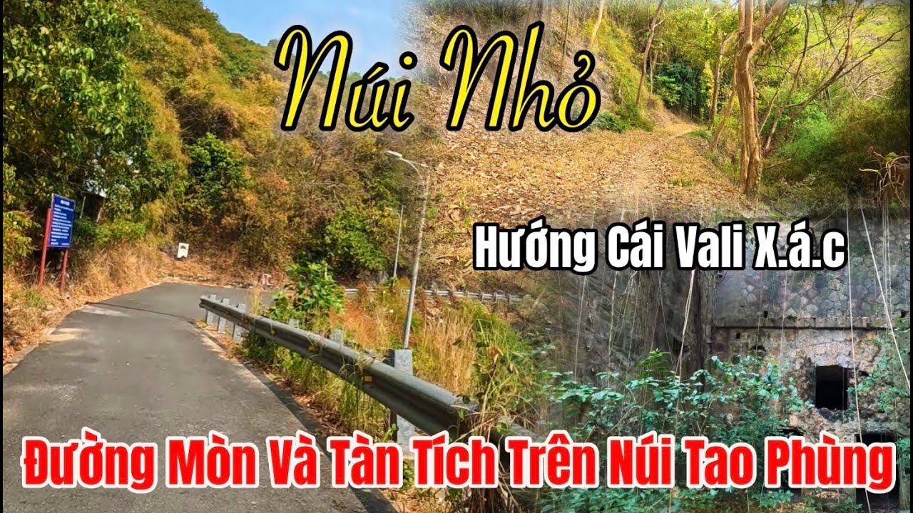 Cung Đường rừng trên Núi Nhỏ ở Vũng Tàu với những tàn tích pháo đài và hang động.