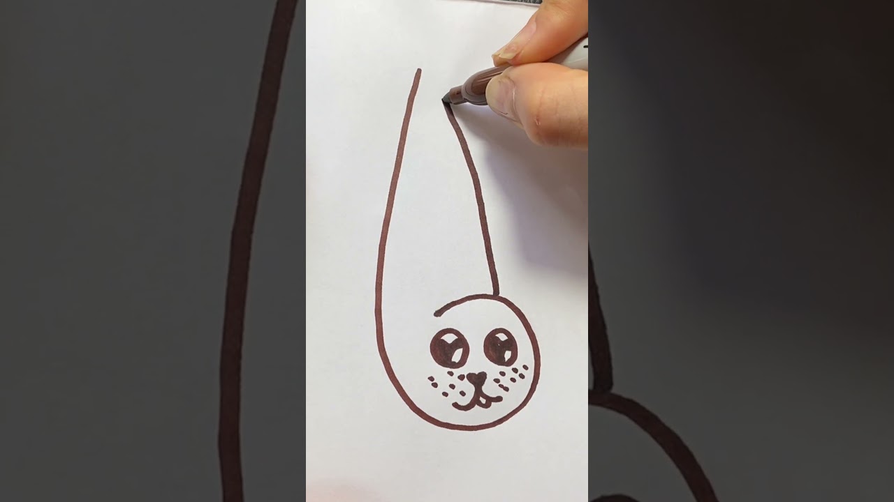 Aprende a dibujar una foca #dibujoscreativos #dibujo #paratii #aprendiendoadibujar #v&iacute;deoviral #art
