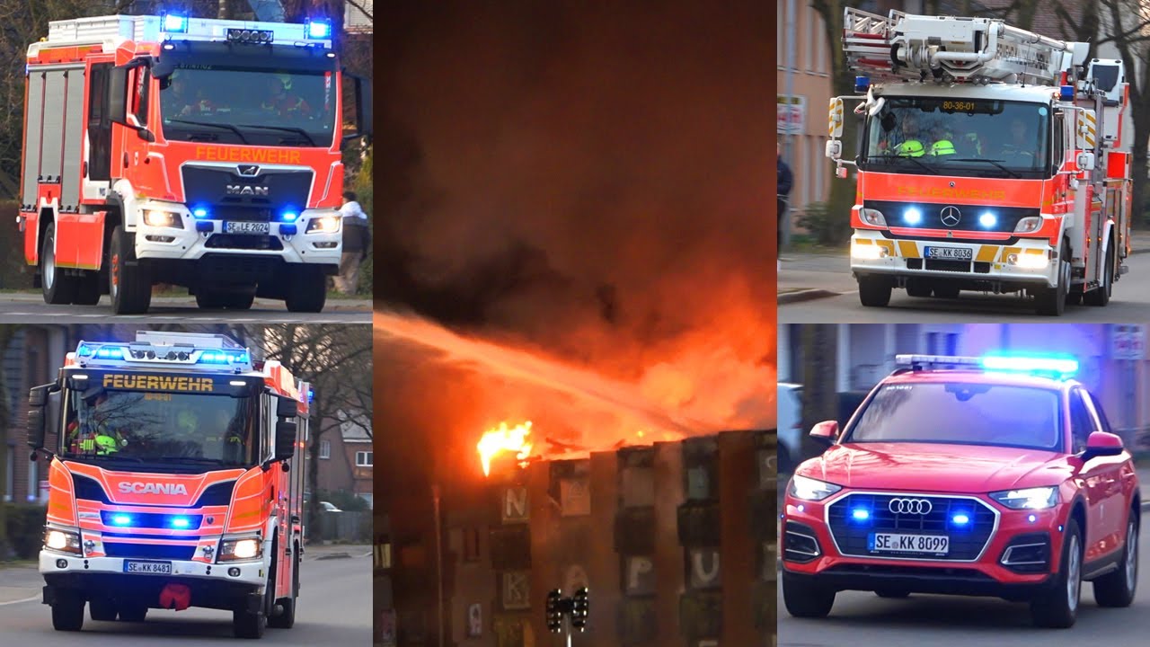 🚨 [Großbrand in ehem. Hotel] Feuerwehr Großeinsatz in Bad Bramstedt 🚨