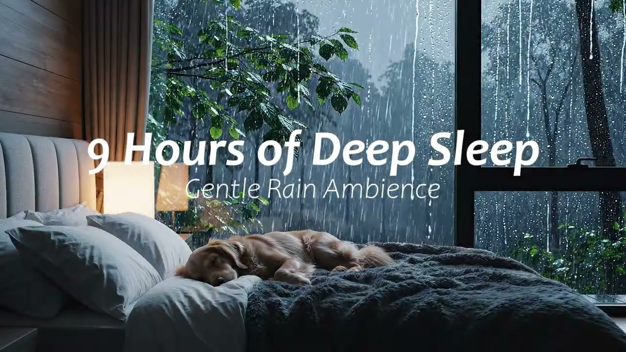 9 Hours of Deep Sleep 🌙 | Gentle Rain Ambience