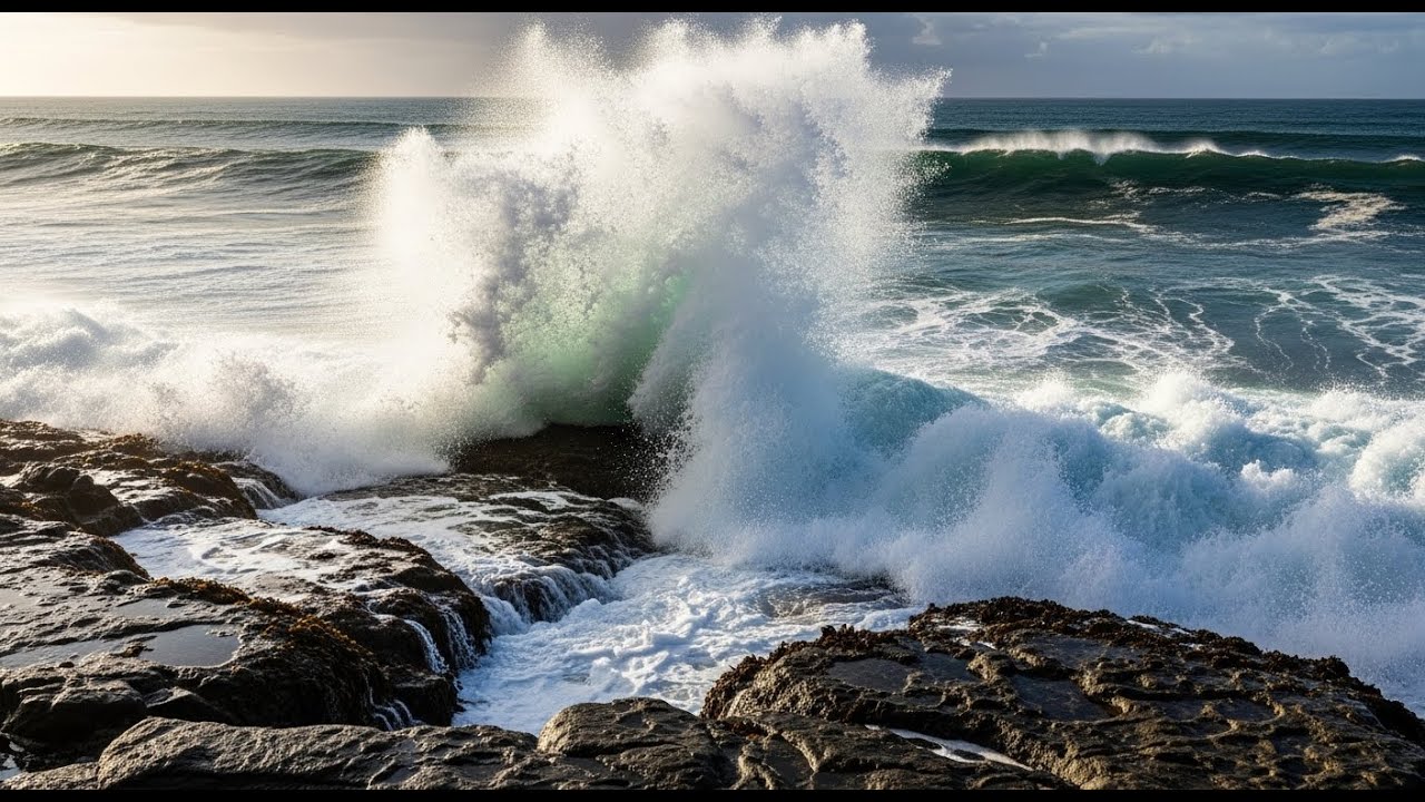 Sparkling Gentle Sea Wave Sounds for Deep Sleep 🌊 Nature Sounds for Sleep, Calm Mind, Deep Rest