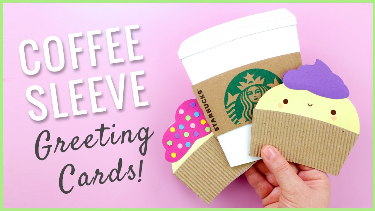 DIY Greeting Cards from Coffee Sleeves | Recycled Crafts