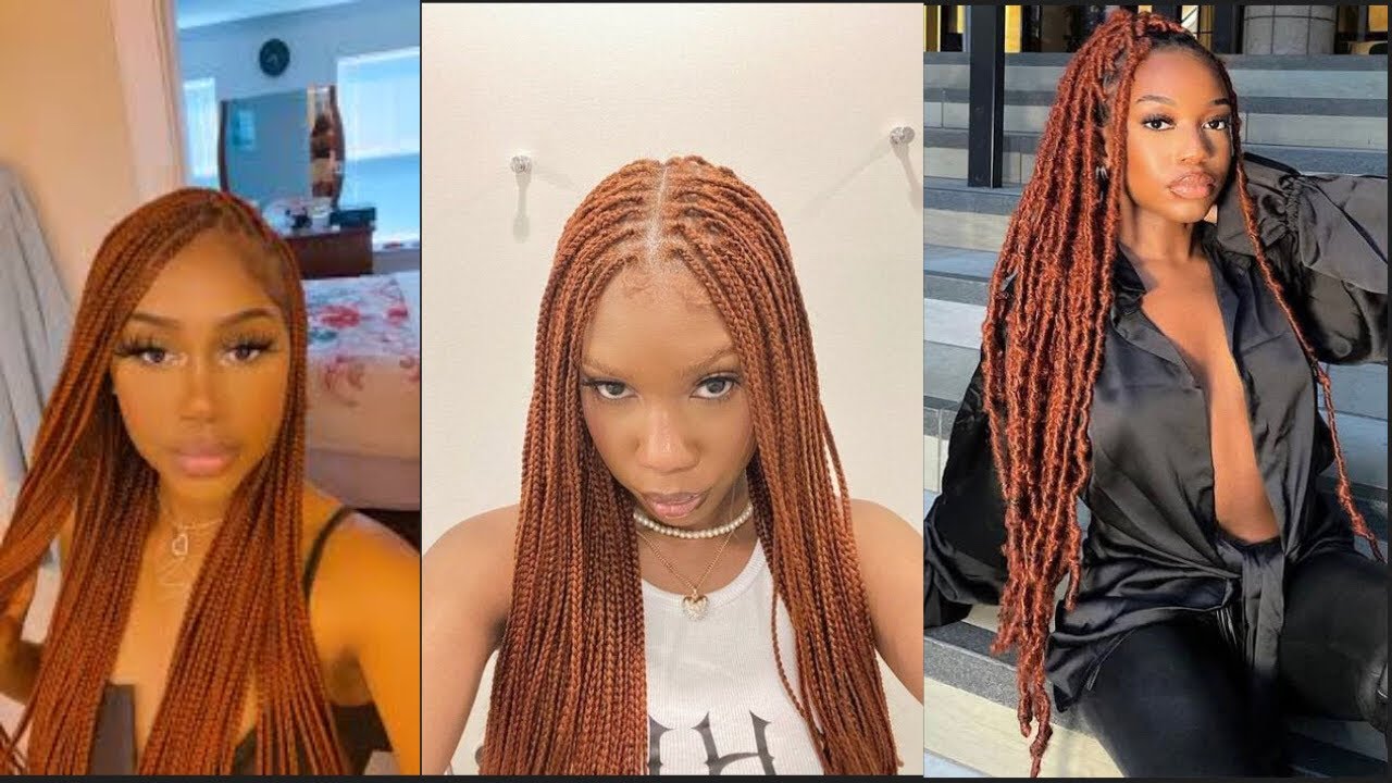 Slayed Ginger knotless braids✨