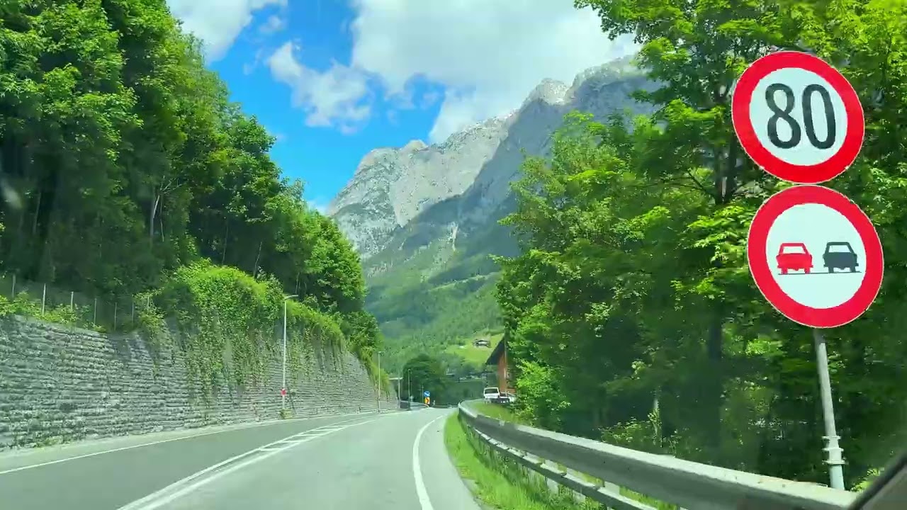 Driving in Austria,  Pfawerrfen to Pass Lueg 4K UHD