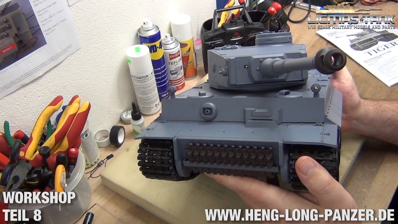 8. Teil RC Panzer Workshop - Aufbau & Funktionen 2.4 GHz Tiger 1 Heng Long 3818-1
