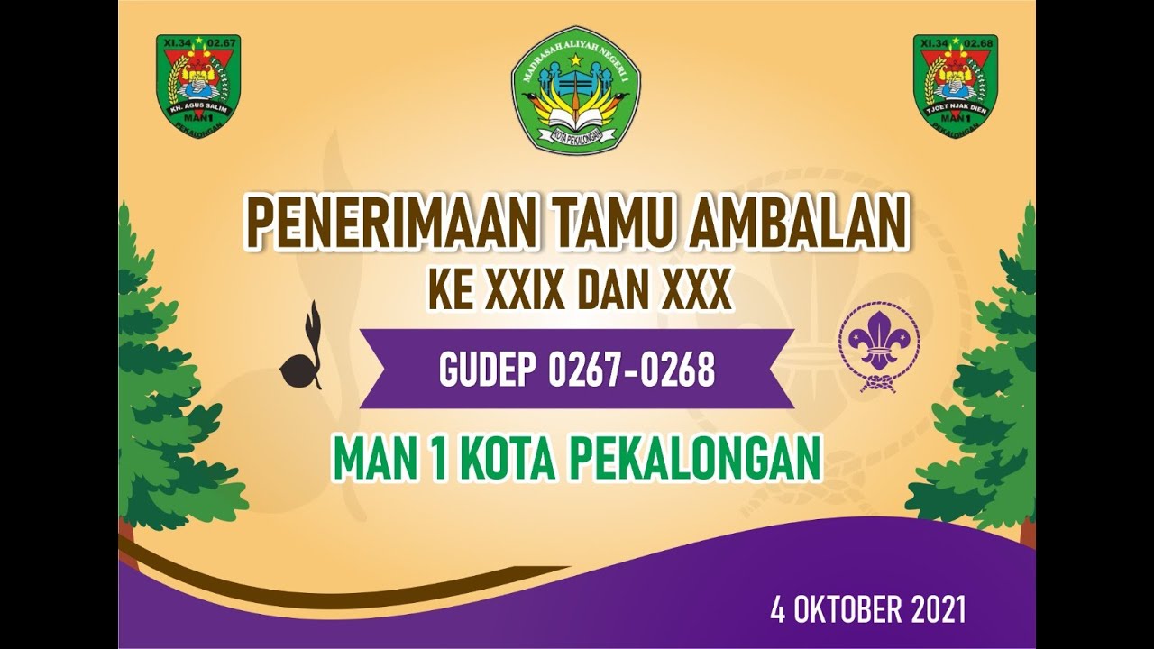 UPACARA PENERIMAAN TAMU AMBALAN PRAMUKA PENEGAK MAN 1 KOTA PEKALONGAN