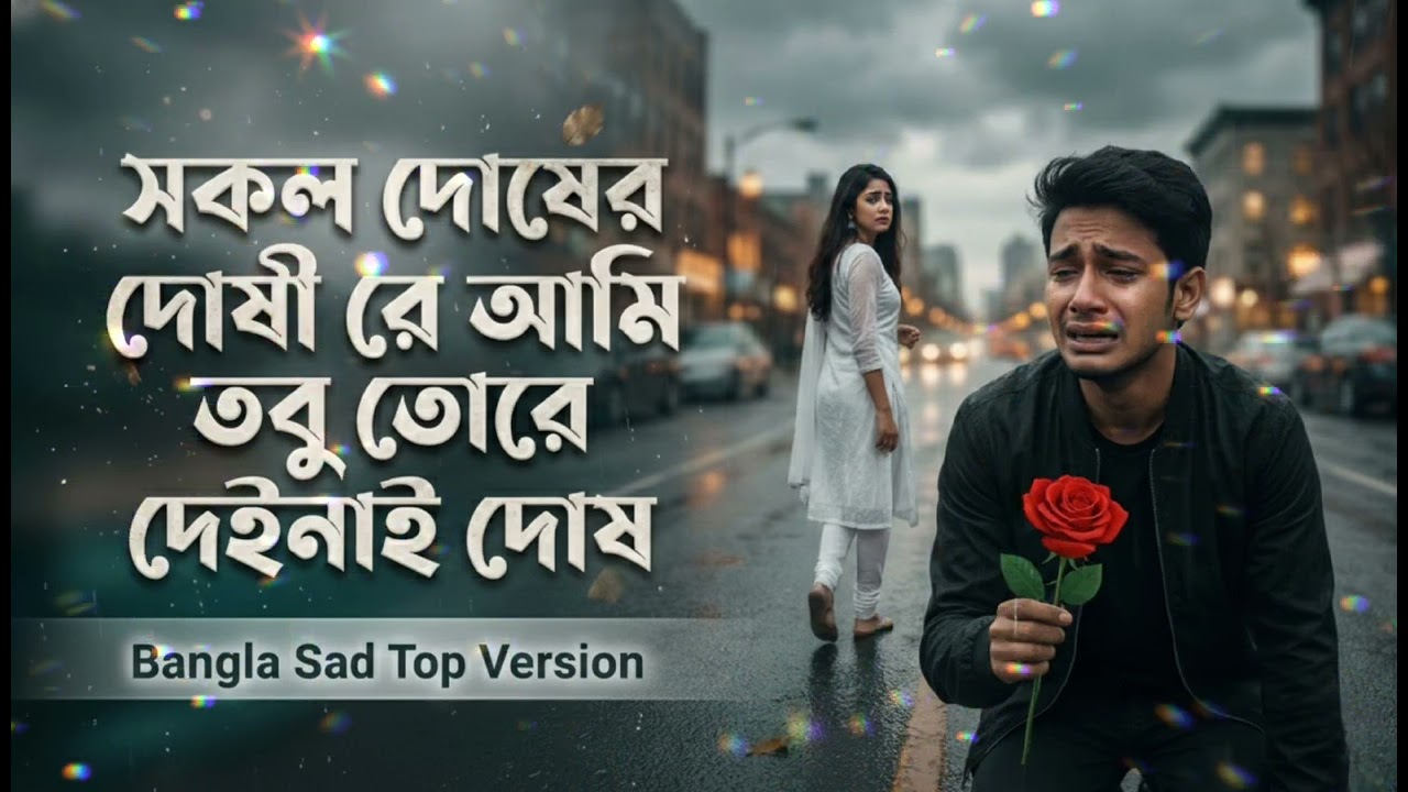 সকল দোষের দোষী রে আমি। Shokol Dosher Doshi Re Ami 💔 bangla sad song
