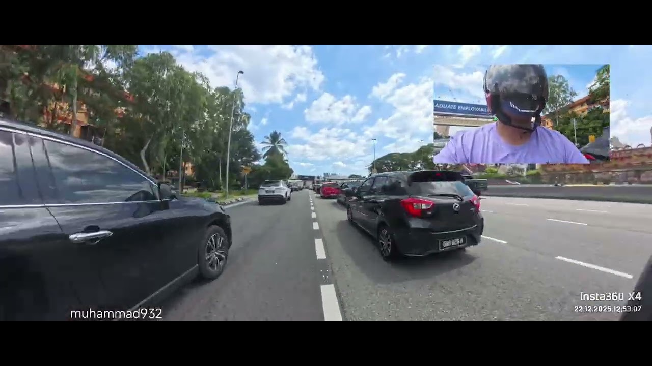 Insta360 X4 | Honda Vario 160 | 22/12/2025 #1 | Ke Cyberjaya