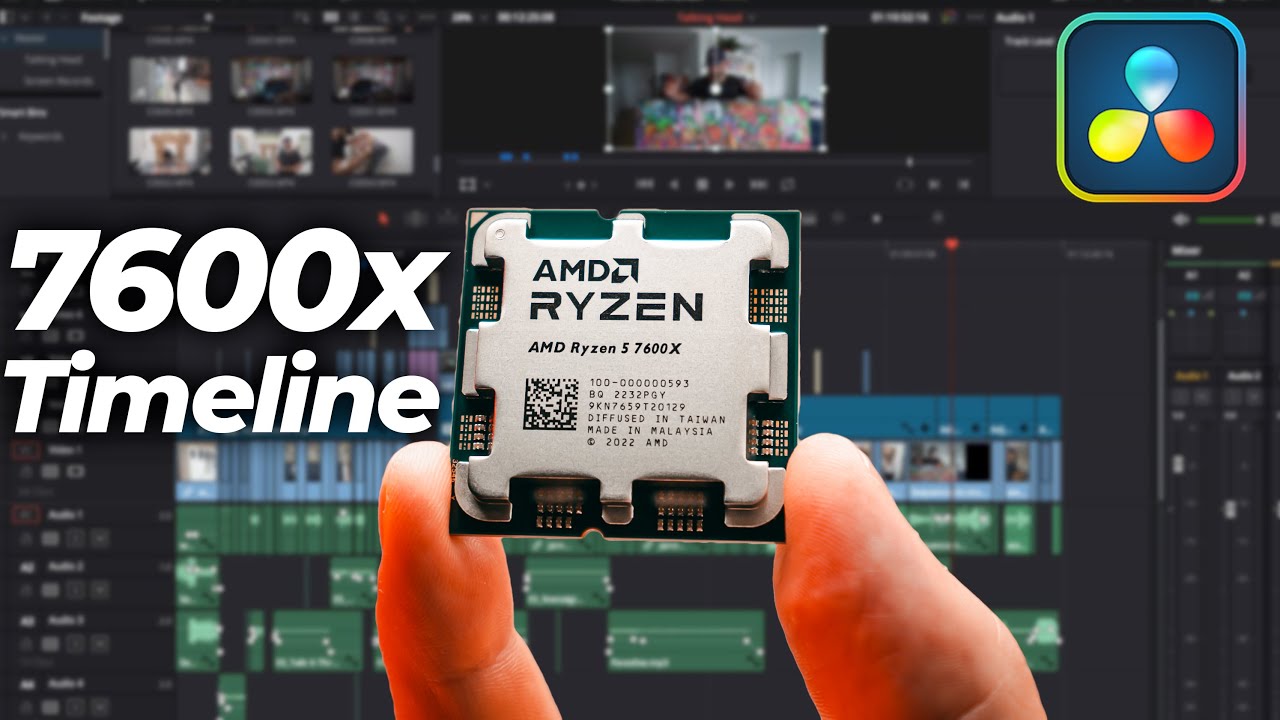 AMD Ryzen 7600x Video Editing Timeline Performance in DaVinci Resolve
