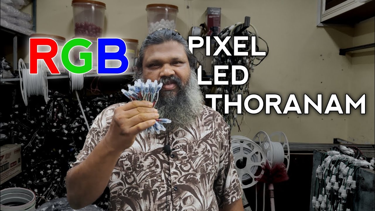 LED RGB Pixel Thoranam Making Video 40×5 (dimensions)