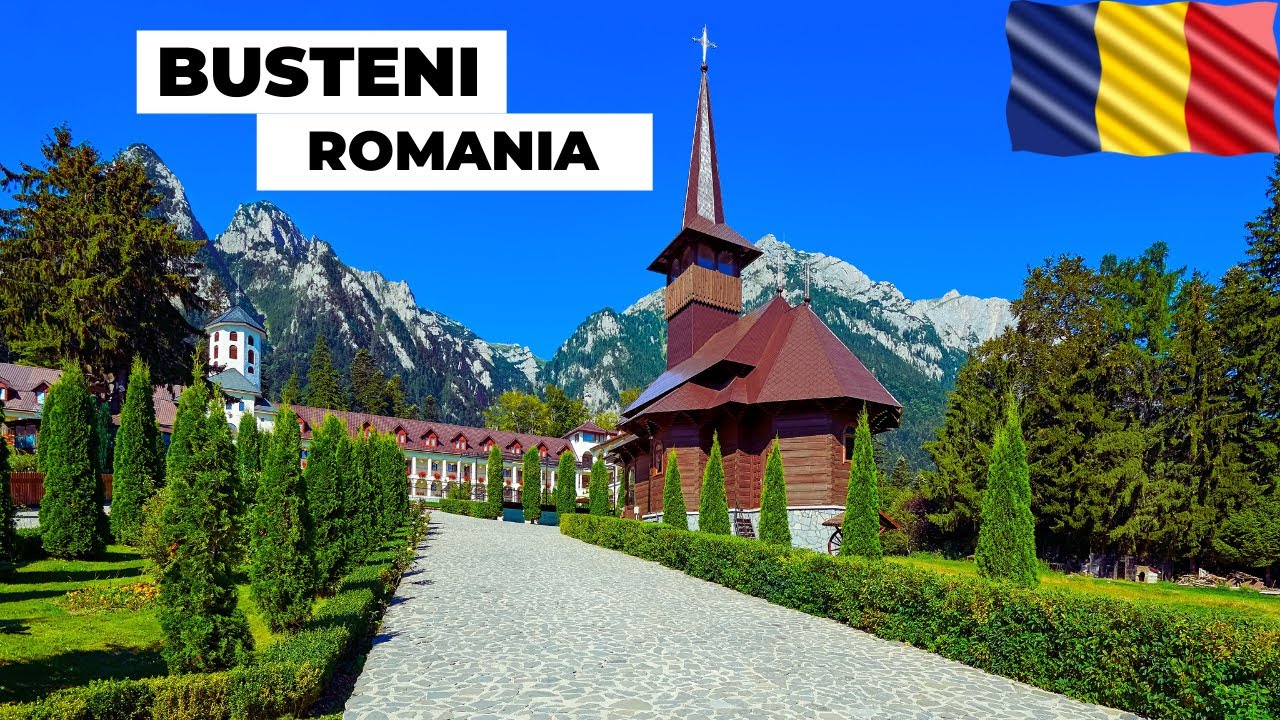 BUCEGI 🇷🇴 Busteni City Centre Virtual Mountain Walk ROMANIA