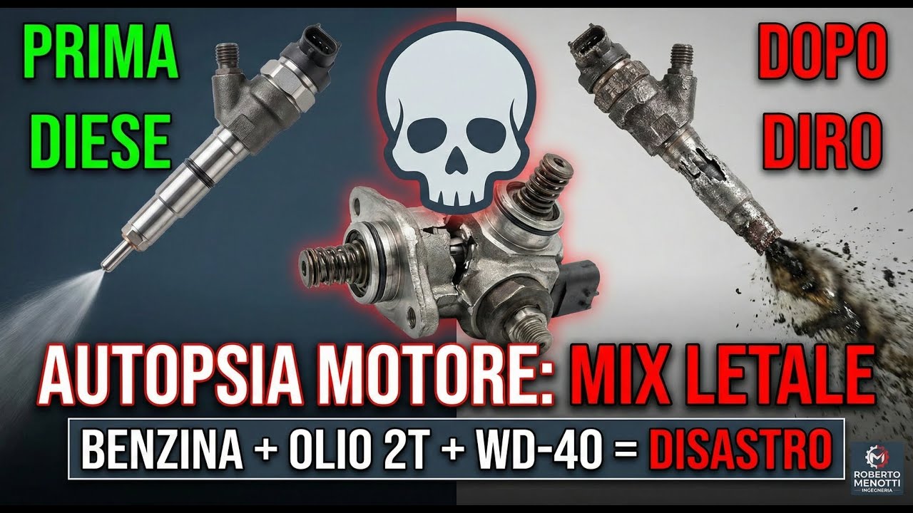 AUTOPSIA DI UN MOTORE: Benzina, Olio 2T e WD-40 nel Diesel. Analisi Forense del Disastro 🔬☠️