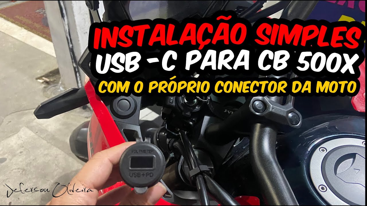 Como instalar USB CB 500x 2023 - Sem gastar muito