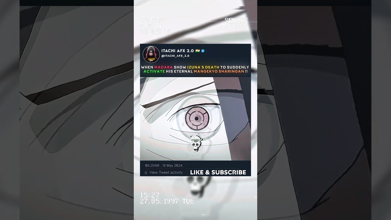 🥶 MADARA ACTIVATE HIS ETERNAL MANGEKYO SHARINGAN 🤯💨 #naruto #viralshort
