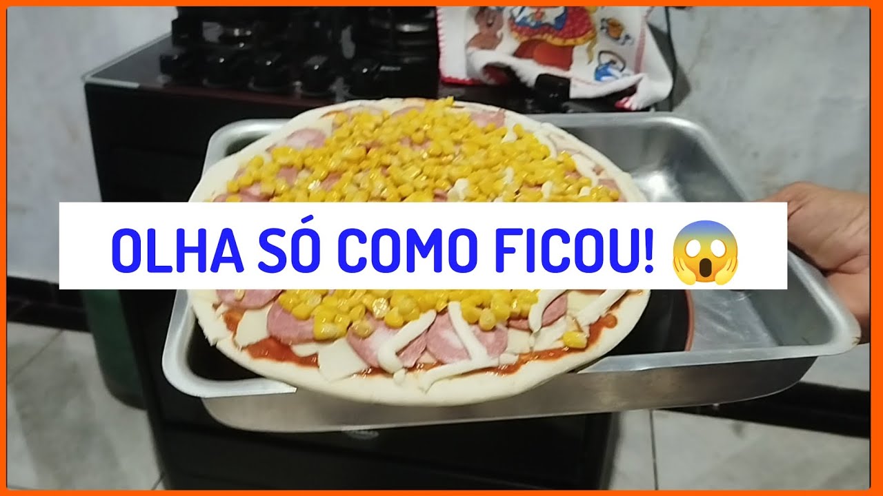 NOSSA PIZZA DE MASSA PRONTA DEU ERRADO,MAS FICOU UMA DELÍCIA🤭😋 #pizza #donadecasablogueira