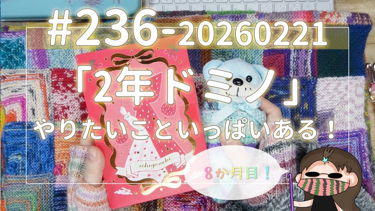 【236#2年ドミノ】2月21日ドミノ編み←やりたいことがいっぱい！