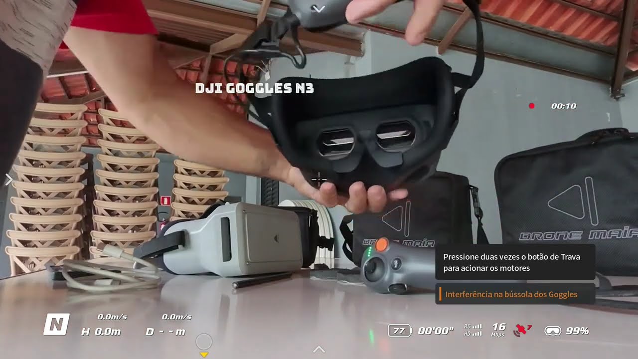 FPV com DJI Goggles N3 e Motion Controller usando VR Drone Maia!