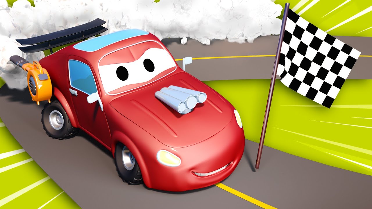 Tom the Tow Truck -  Jerry wants to be a dragster racing car - Car City ! Trucks Cartoon for kids