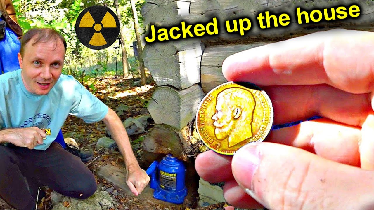 ✅Found a treasure in Chernobyl!!! JACKED the old house and there were coins with a metal detector ☢