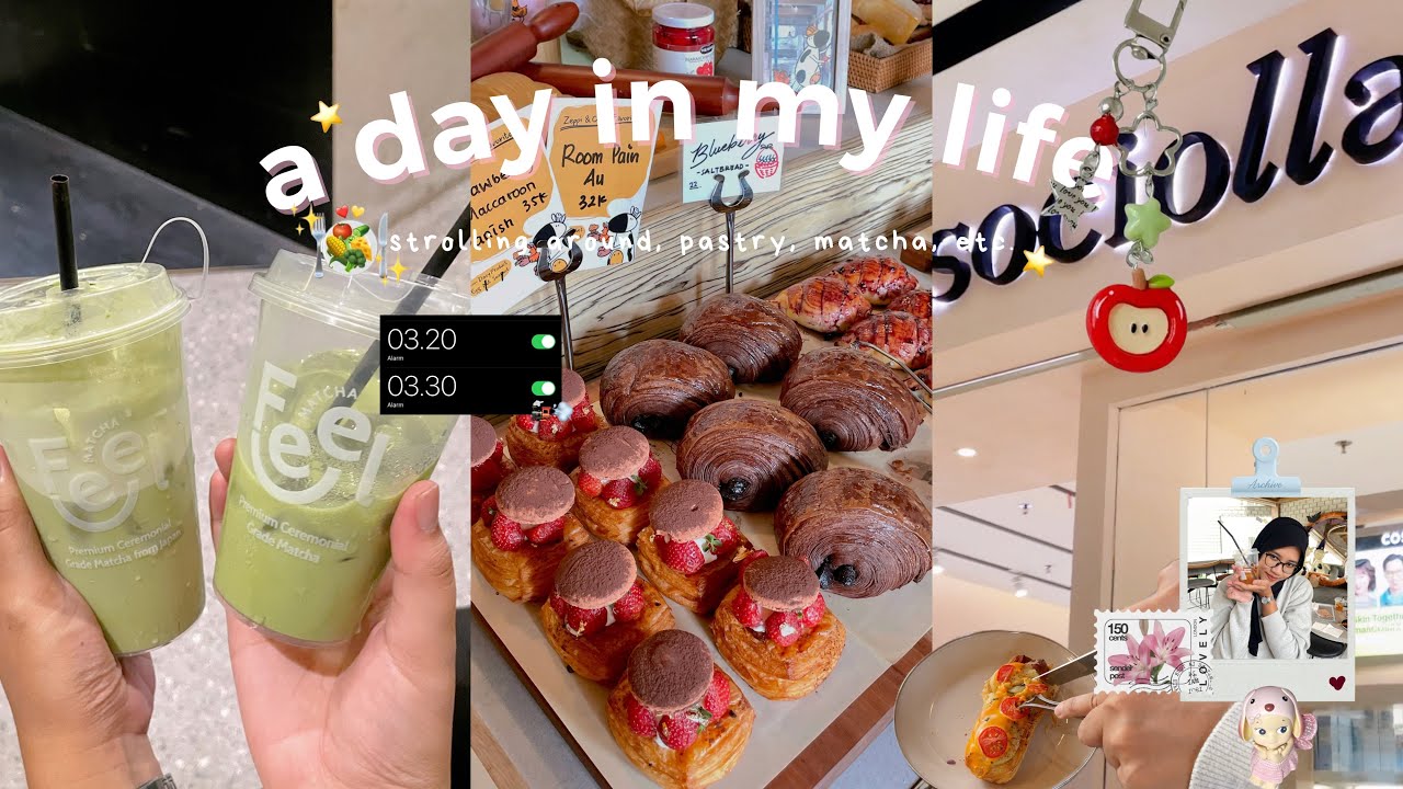 a day in my life🥯🫖 | strolling in surabaya, matcha, go to bakery, ngemall