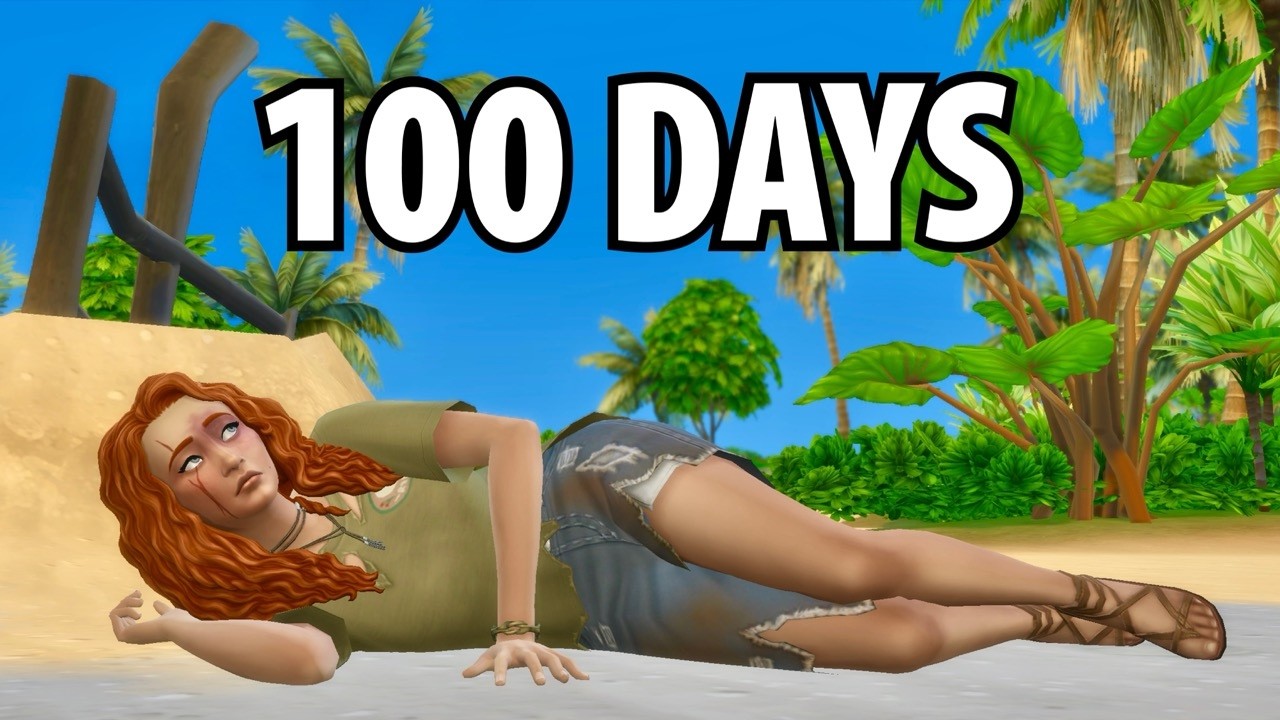 My sim survived 100 DAYS on a deserted island | 100 subscriber special