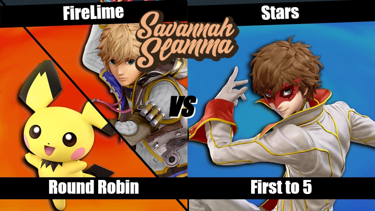 Savannah Slamma 128 ROUND ROBIN - FireLime (Pichu, Shulk) vs. Stars (Joker)