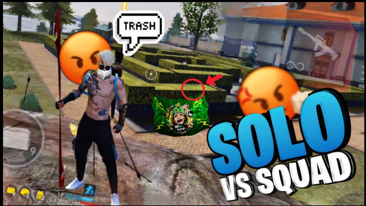 🛑 Full Match Solo Vs Squad|Br Rank Free Fire  