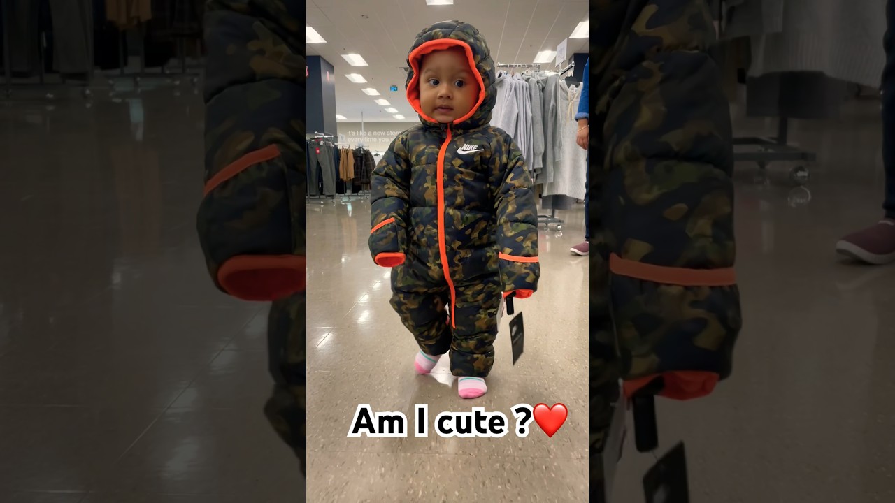 Baby on snow suite ❄️☃️#funnyvideo #cutebaby #babyboy #babylove #malluincanada #baby #viralvideo