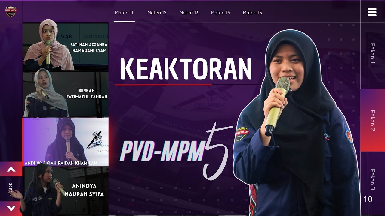 MATERI 11 || PVD-MPM 5 || Andi Wafiqah Raidah Khamilah  || Keaktoran