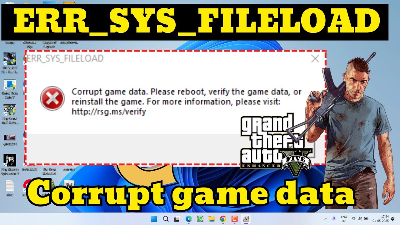 ERR SYS FILELOAD corrupt game data error in GTA V Fix