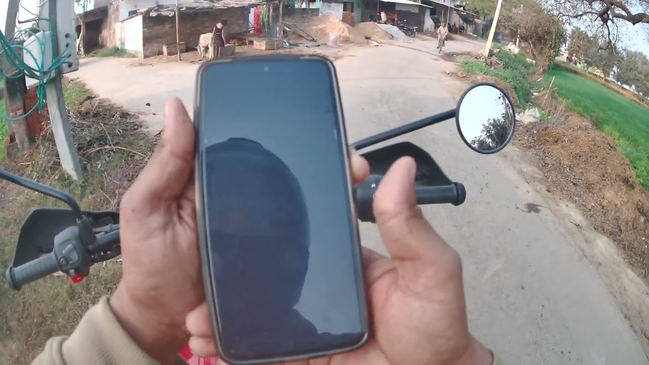 TRIUMPH 400 BIKE ASMR full village road tour