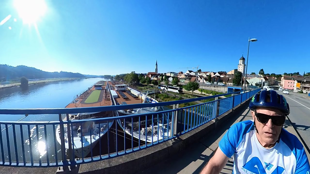 🚴Dji🚁Air2🇩🇪Vilshofen Windorf Garham Ohetalradweg z. Donau 29.06.25.
