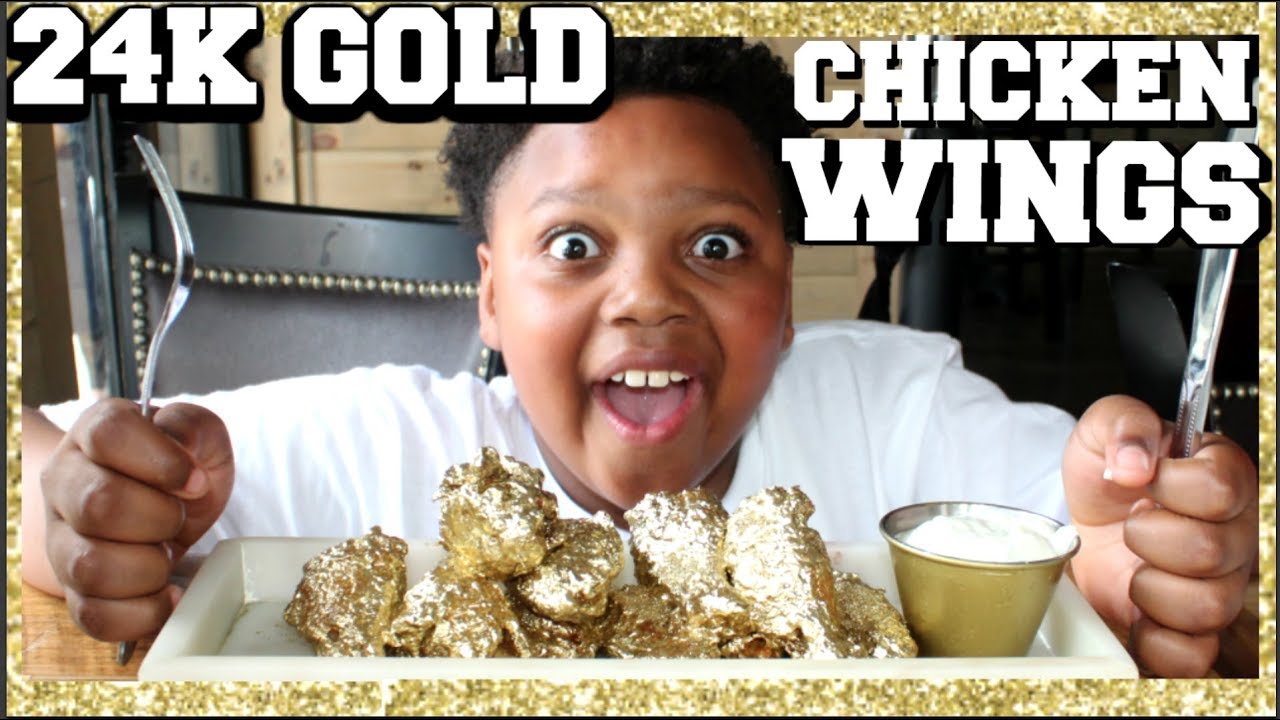 $1,000 24K GOLD CHICKEN WINGS MUKBANG (REAL GOLD)