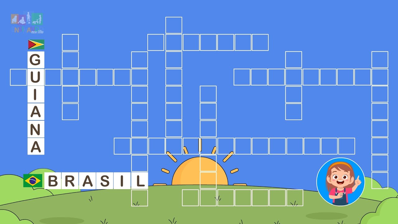 Palavras cruzadas - caça palavras Países da América do Sul